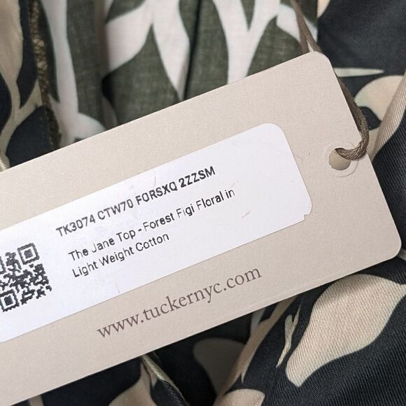 Tucker The Jane Top Forest Figi Floral in Light Weight Cotton - Picture 5 of 9